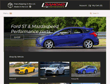 Tablet Screenshot of damondmotorsports.com